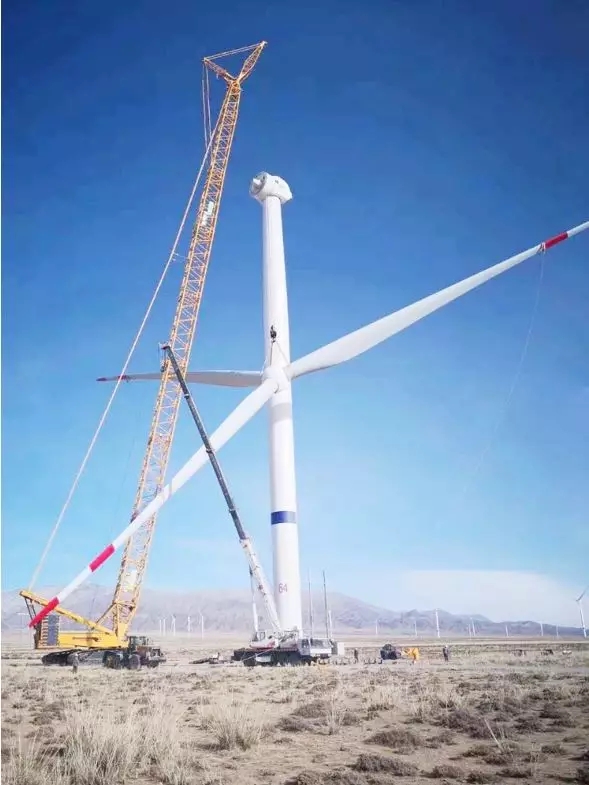 國內單體容量最大風電項目完成吊裝，采用多項領先技術