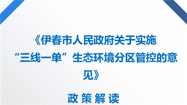 《伊春市人民政府關(guān)于實施“三線一單”生態(tài)環(huán)境分區(qū)管控的意見》